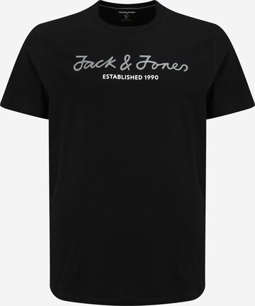 Jack & Jones Plus Shirt 'BERG' in Zwart: voorkant