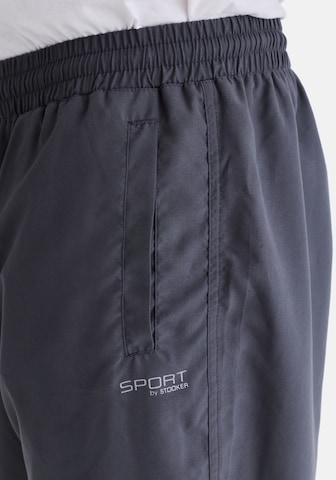 Stooker Men Slimfit Sporthose 3/4 ' Microfaser ' in Grau