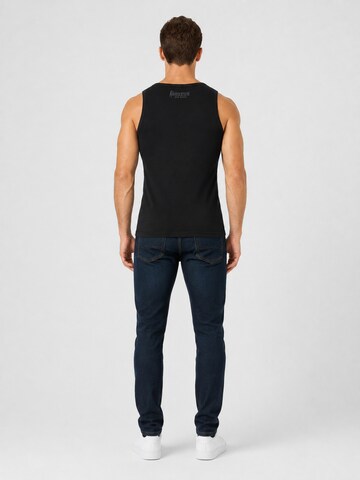 Boxeur des Rues Shirt 'Herren Tanktop Slim Fit Boxeur des Rues, Schwarz, Ton-in-Ton-Logo, Premium-Baumwolle' in Zwart