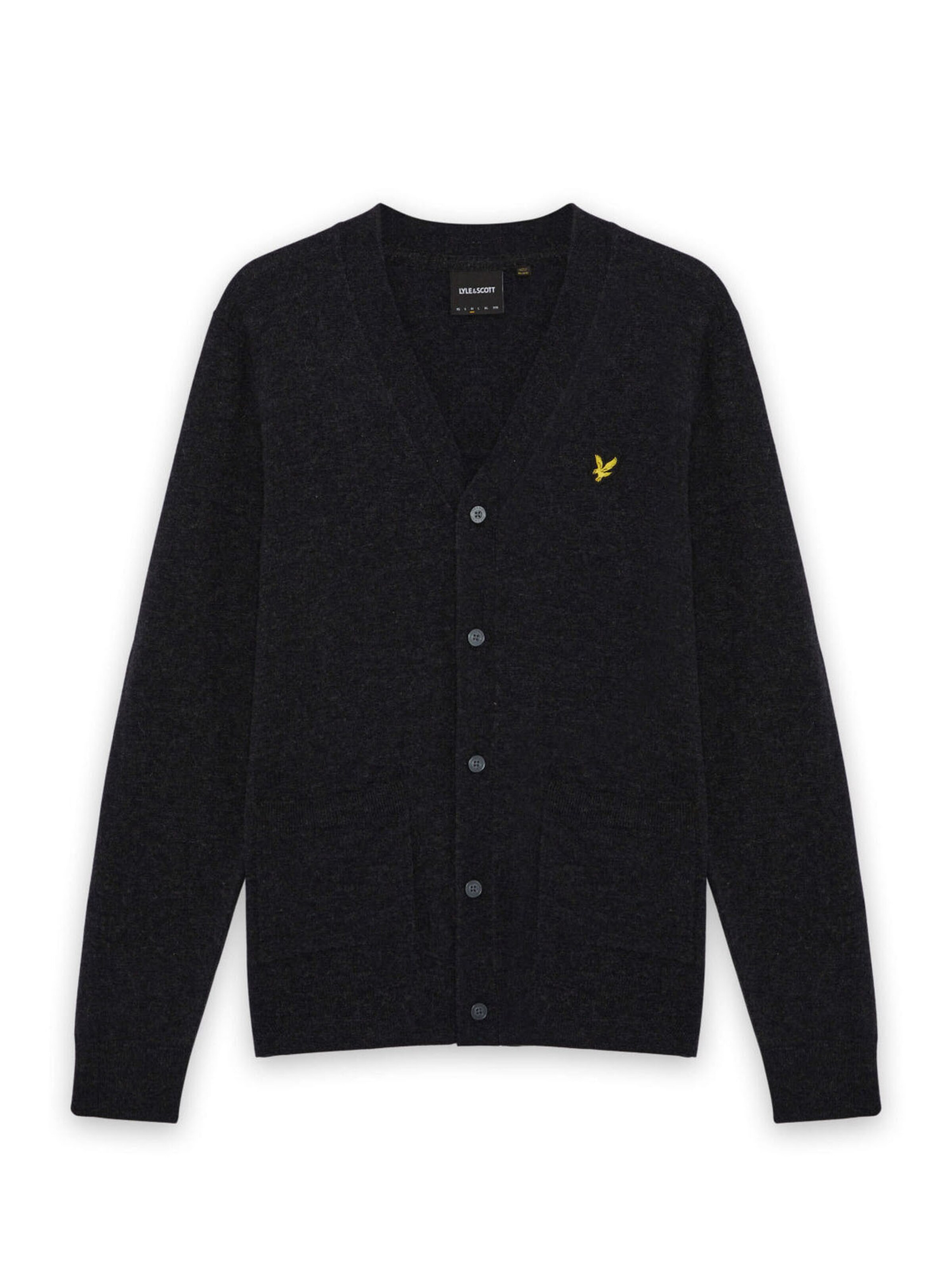 Lyle & Scott Knit Cardigan in Grey: front