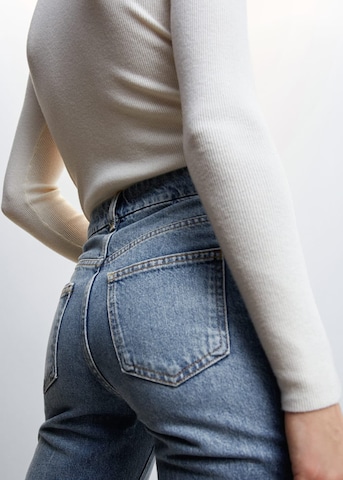 MANGO Flared Cargojeans in Blauw