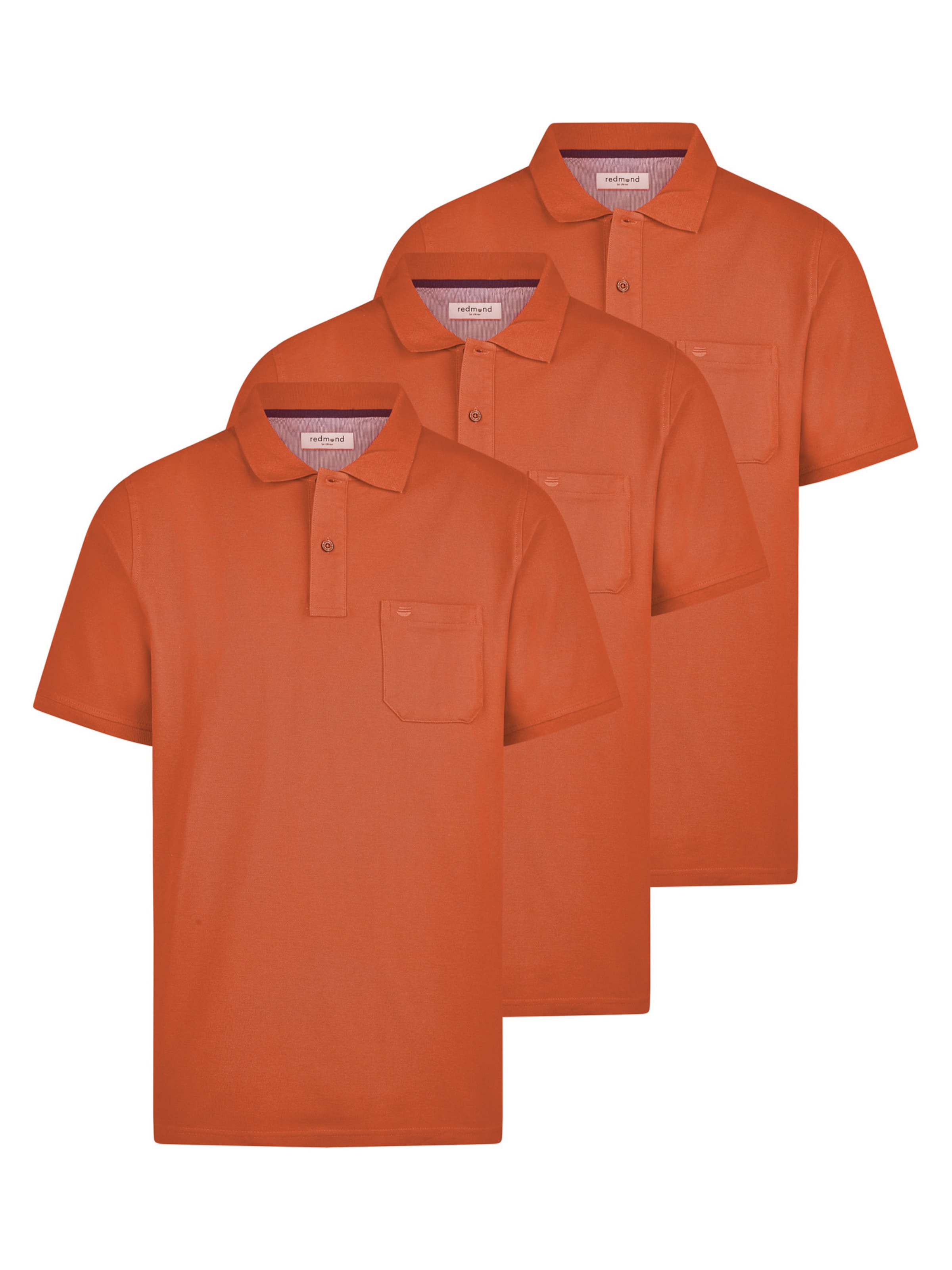 redmond Shirt 'Basic'‌ in Orange: Vorderseite