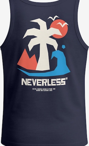 Neverless Shirt 'Beach Palm' in Blue: front