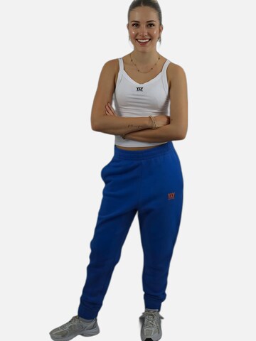 HEFTYKA Regular Workout Pants 'CUFF JOGGER HEAVY' in Blue