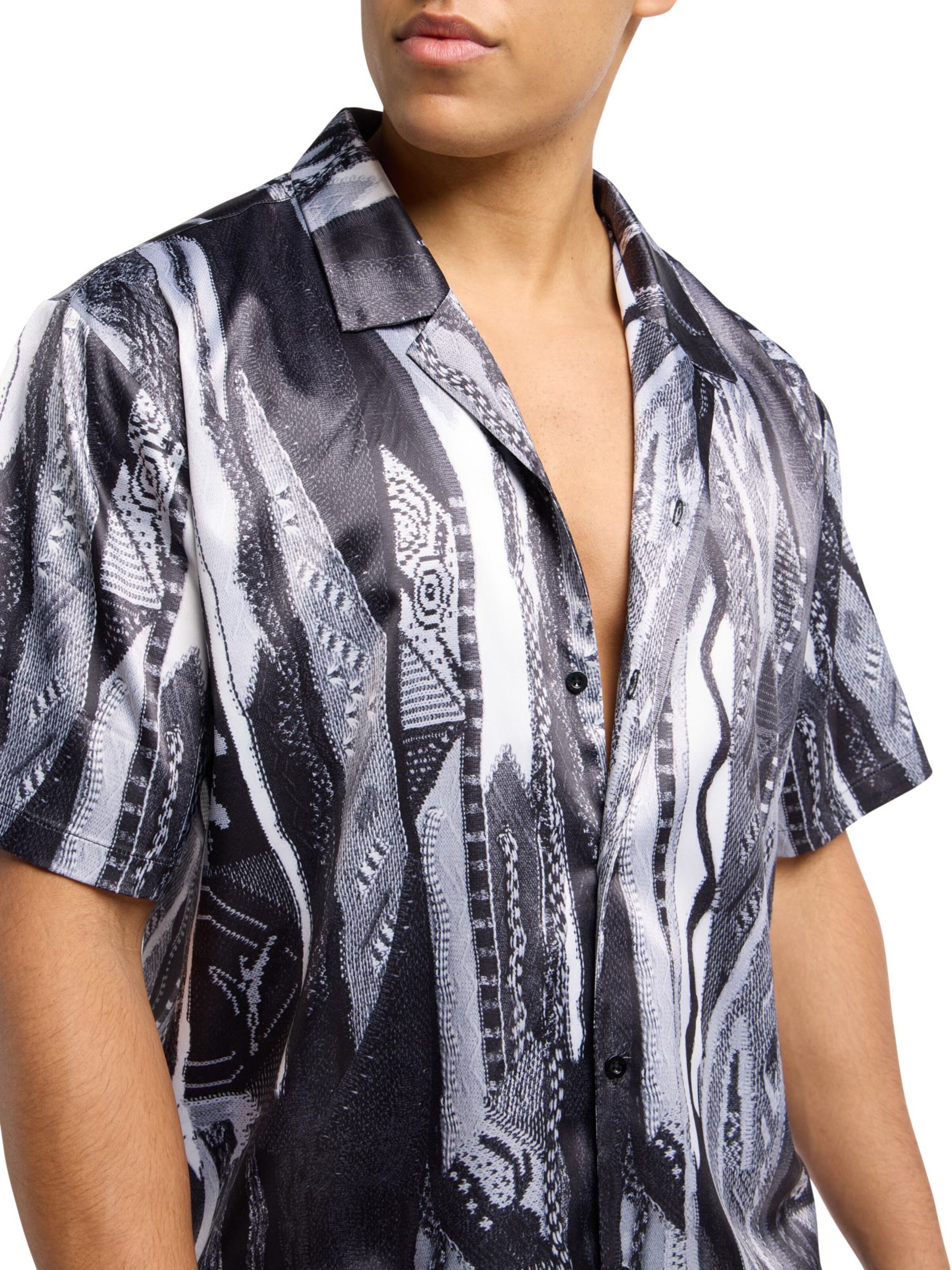 Carlo Colucci Comfort fit Overhemd 'Egetmann' in Grijs