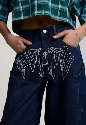 Ed Hardy Loosefit Jeans 'Gothic Skull' in Blau