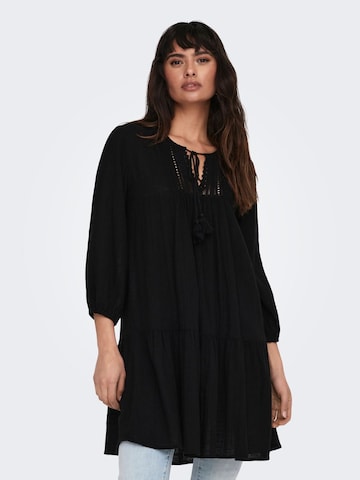 Robe-chemise 'VINNIE' ONLY en noir : devant