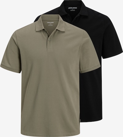 XS dydžio Marškinėliai 'JJKANE' iš JACK & JONES, spalva – rusvai žalia / juoda, Prekių apžvalga