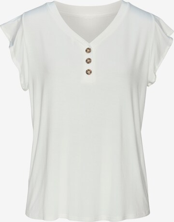 LASCANA Shirt in White: front