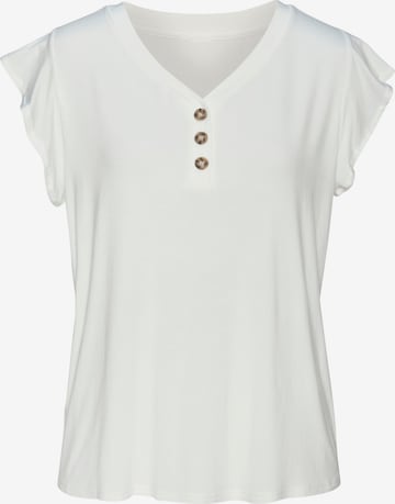 LASCANA Shirt in White: front