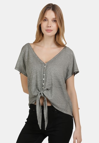 Camicia da donna di DreiMaster Vintage in grigio: frontale