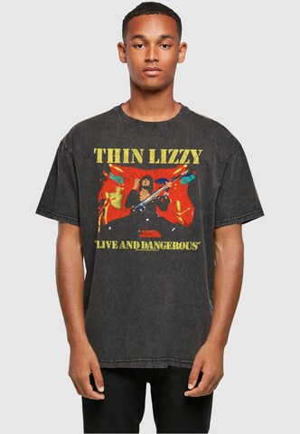 Merchcode T-Shirt 'Thin Lizzy - LAD Bootleg' in Schwarz: predná strana