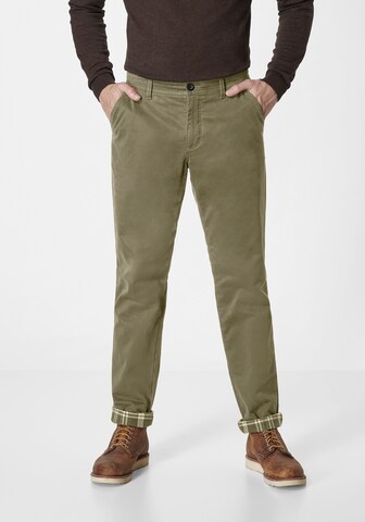 REDPOINT Slim fit Chino Pants in Green: front