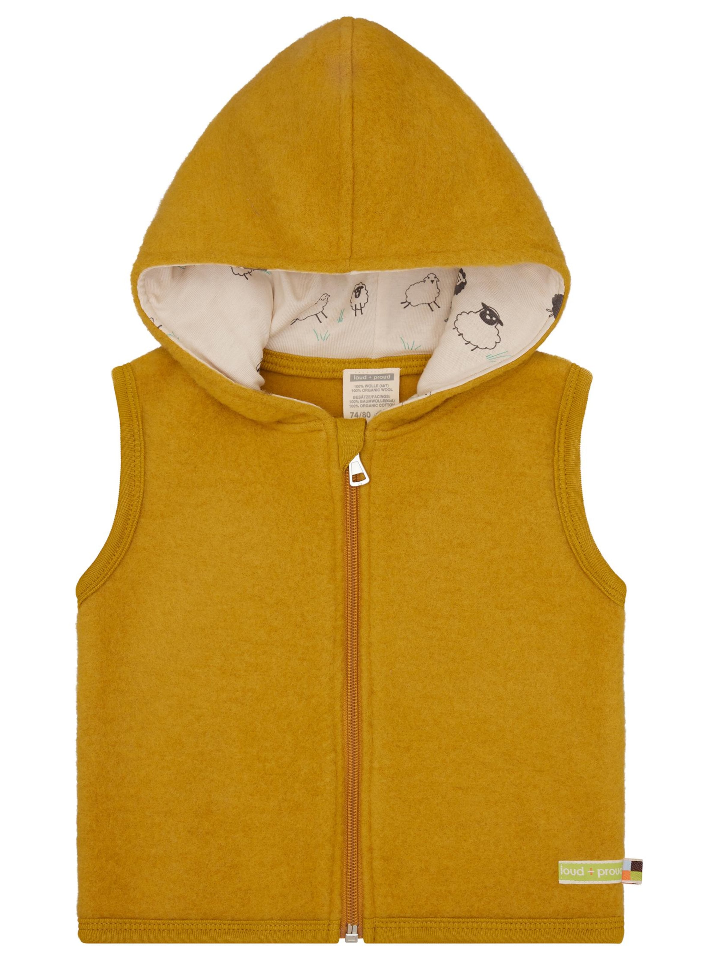 loud + proud Fleecejacke‌‌‌‌‌‌ in Gelb: Vorderseite