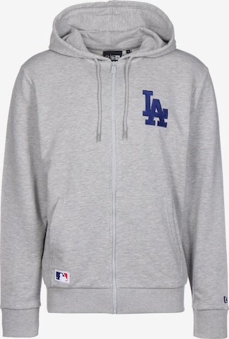 NEW ERA Sweatjacke 'MLB Los Angeles Dodgers' in Grau: front
