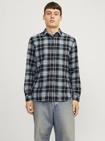 JACK & JONES Slim fit Overhemd 'JJJoshua' in Blauw: voorkant