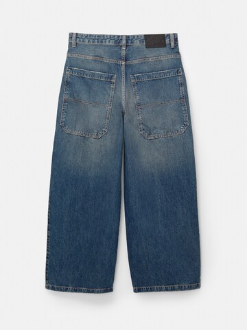 Pull&Bear Baggy Džínsy - Modrá