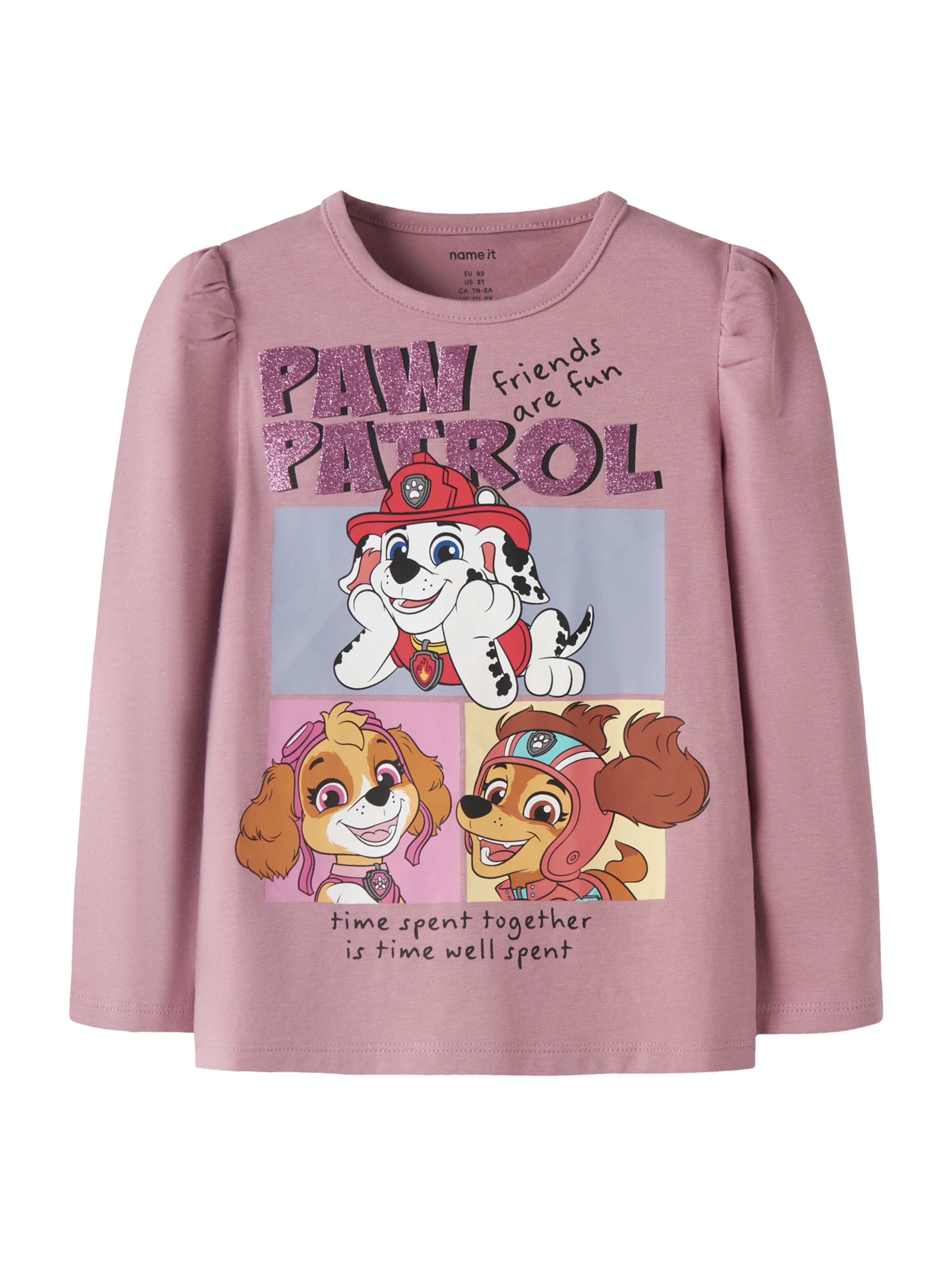 NAME IT Paita 'NMFARNA PAW' koossa 122-128 värissä ruskea / lila / malva / tummanpunainen, Tuotenäkymä