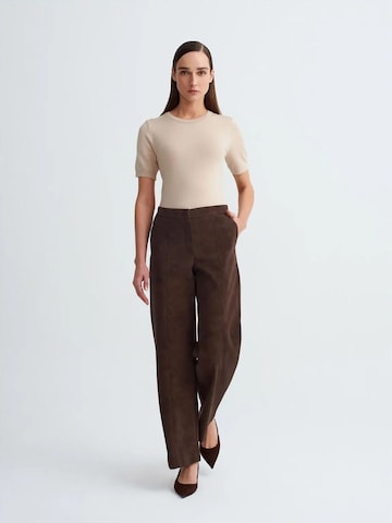 Dilvin Wide Leg Hose in Braun: Vorderseite