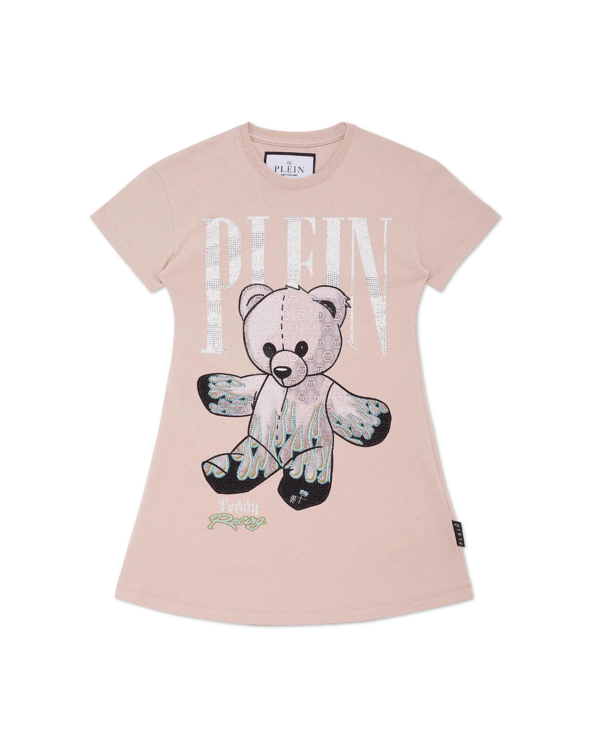 Philipp Plein - Vestido 'Teddy' en rosa: frente