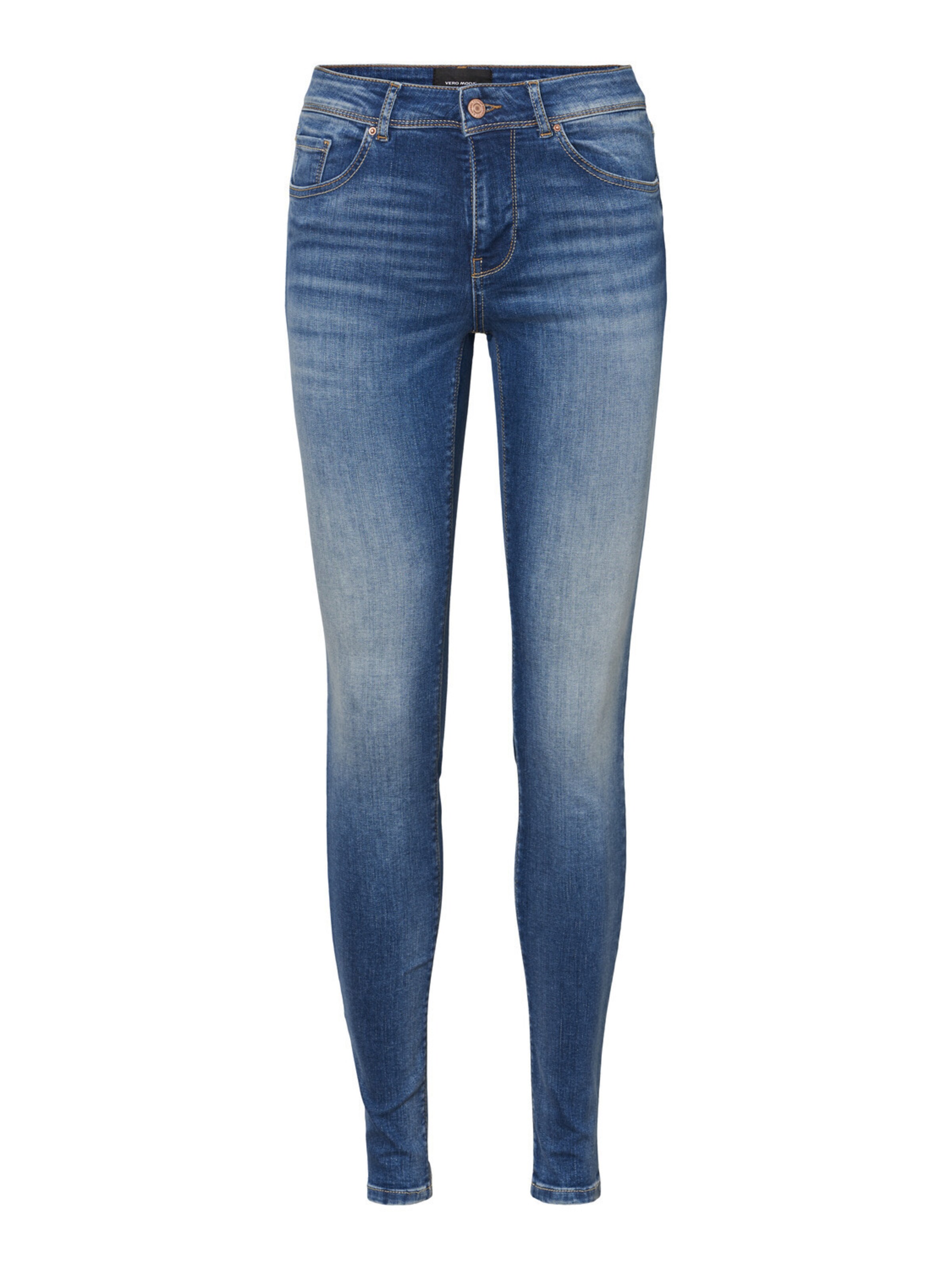 Vero Moda Curve Skinny Jeans i blå: forside