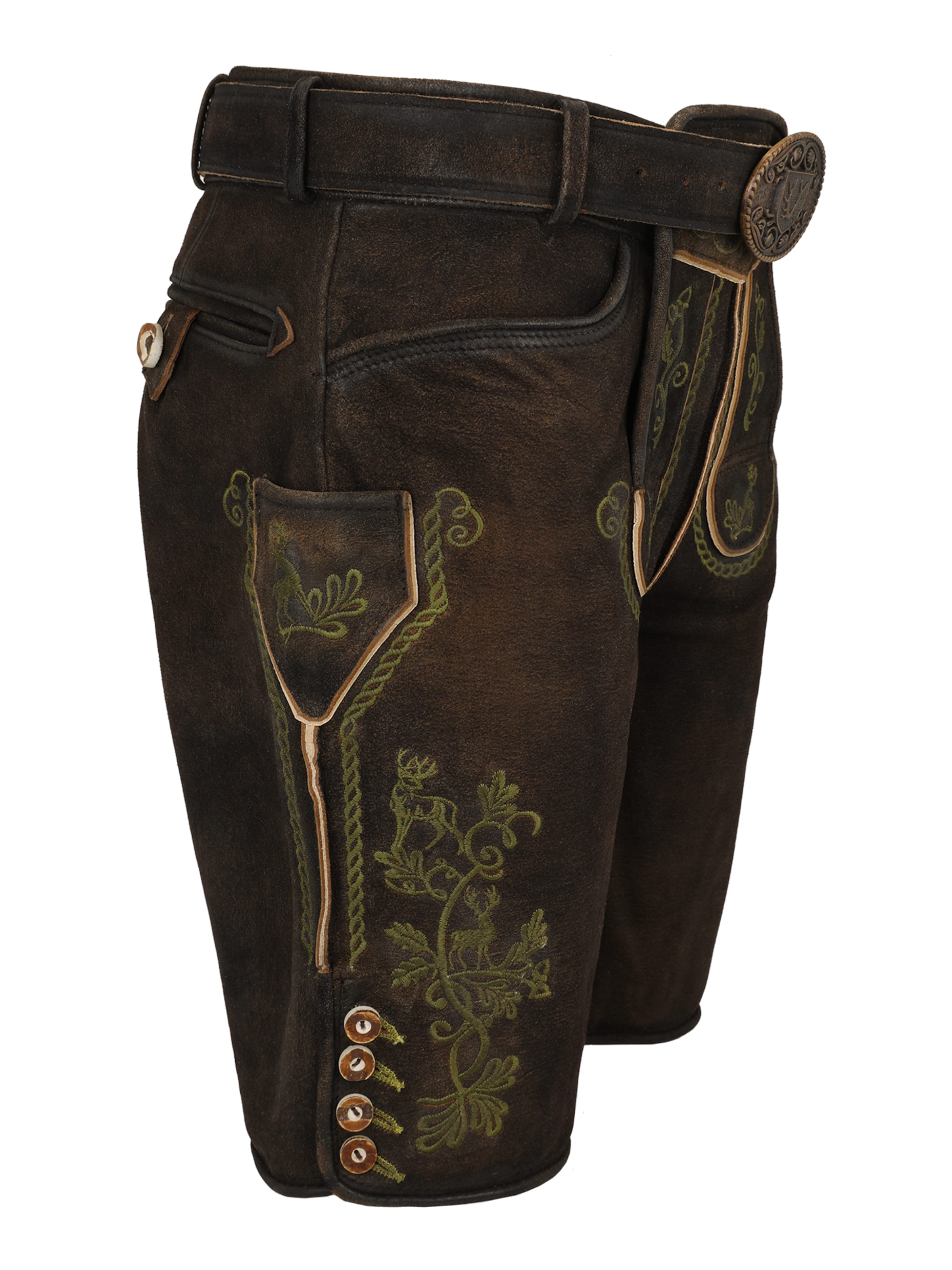 Regular Pantalon folklorique 'Milian' Krüger Buam en marron