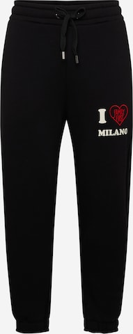 Family First Tapered Pants 'I LOVE' in Black: front