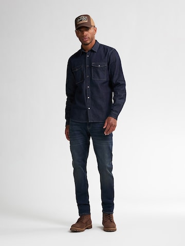Petrol Industries Regular fit Button Up Shirt 'Cody' in Blue