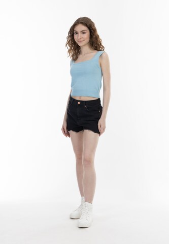 MYMO Knitted Top in Blue