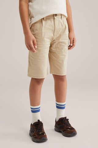 WE Fashion Regular Панталон в бежово: отпред