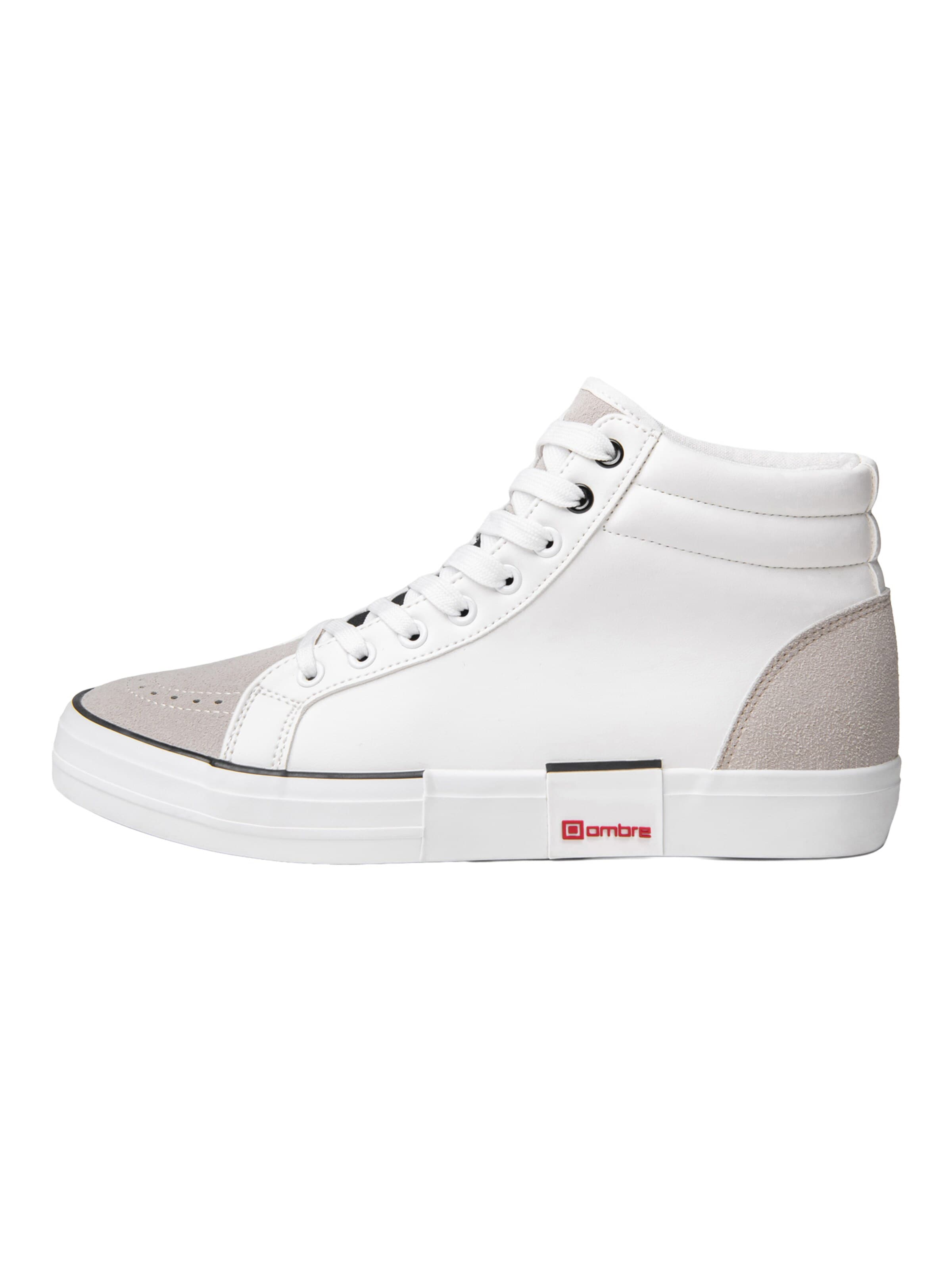 Ombre Sneakers hoog in Wit: voorkant
