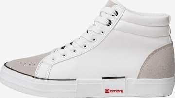 Ombre Sneakers hoog in Wit: voorkant
