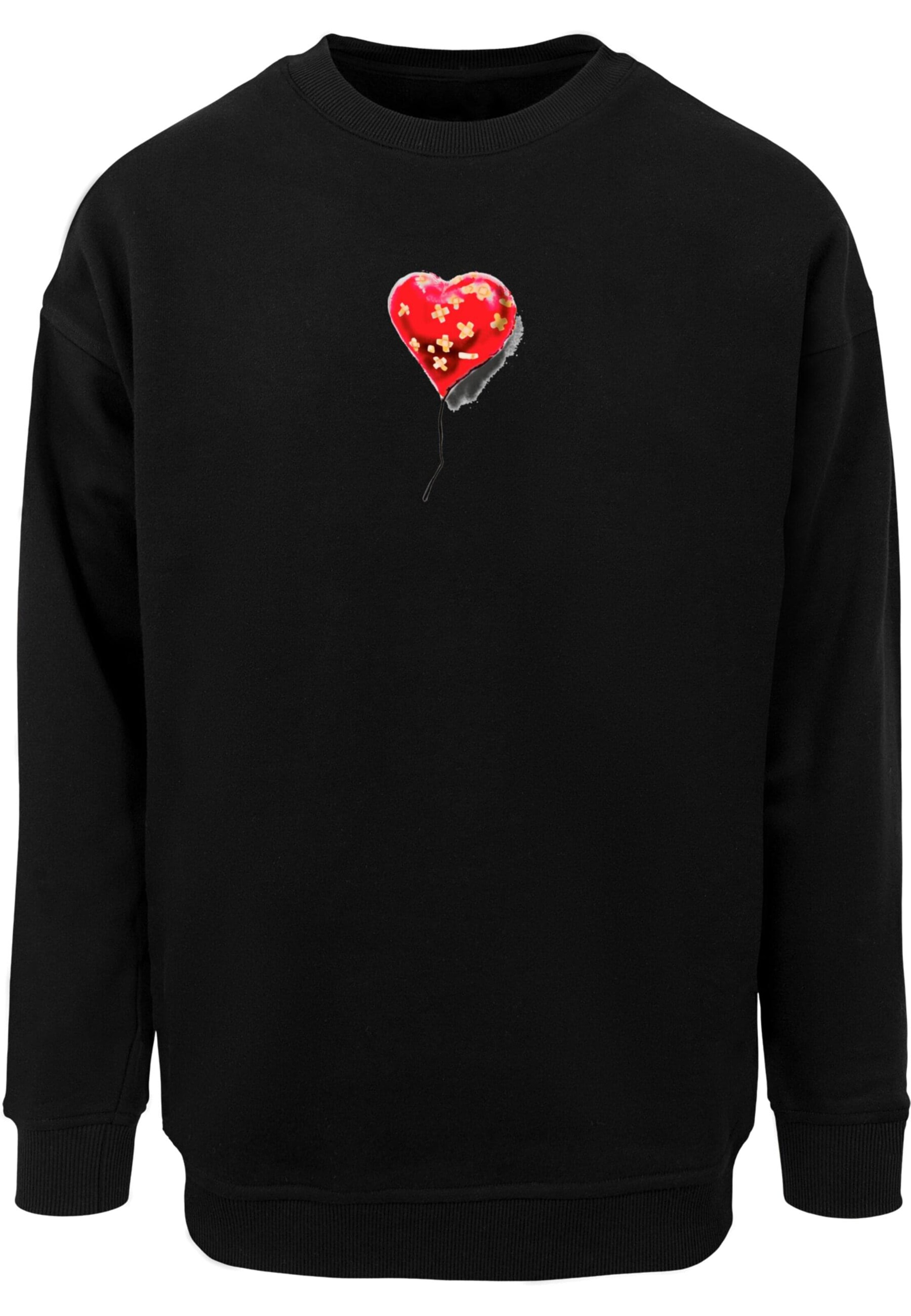 Merchcode Sweatshirt 'Banksy - Love Hurts' in Black: front