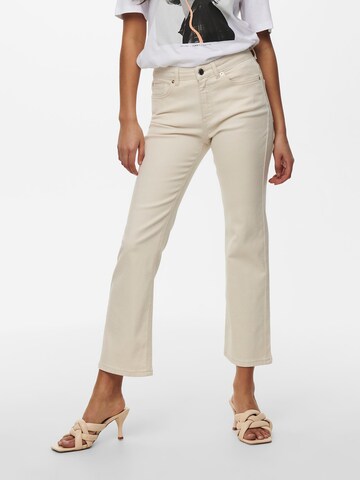 ONLY Bootcut Jeans 'Kenya' in Beige: voorkant