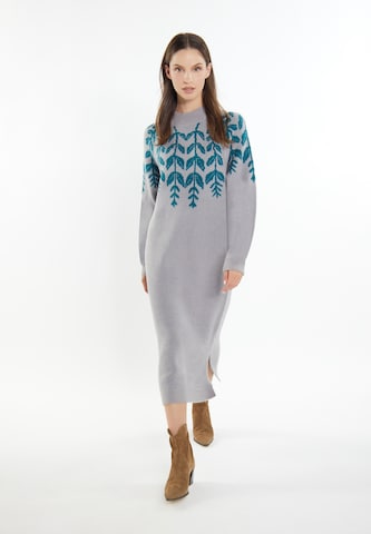 Robes en maille 'Lurea' Usha en gris : devant