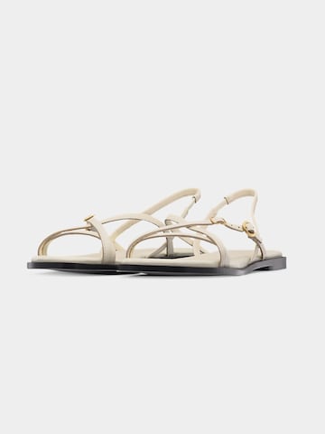 HUGO - Sandalias con hebilla 'Amaryl' en blanco