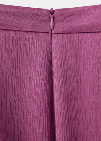 MANGO Wide leg Pants 'Greta' in Purple
