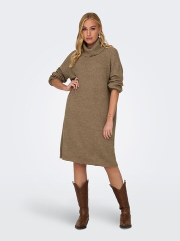 ONLY Knitted dress 'Silly' in Brown: front