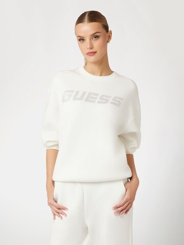 Sweat-shirt 'Cecilia' GUESS en blanc : devant