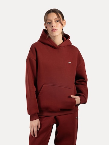 Smilodox Lyanna Blank Basic Hoodie in Rot: Vorderseite