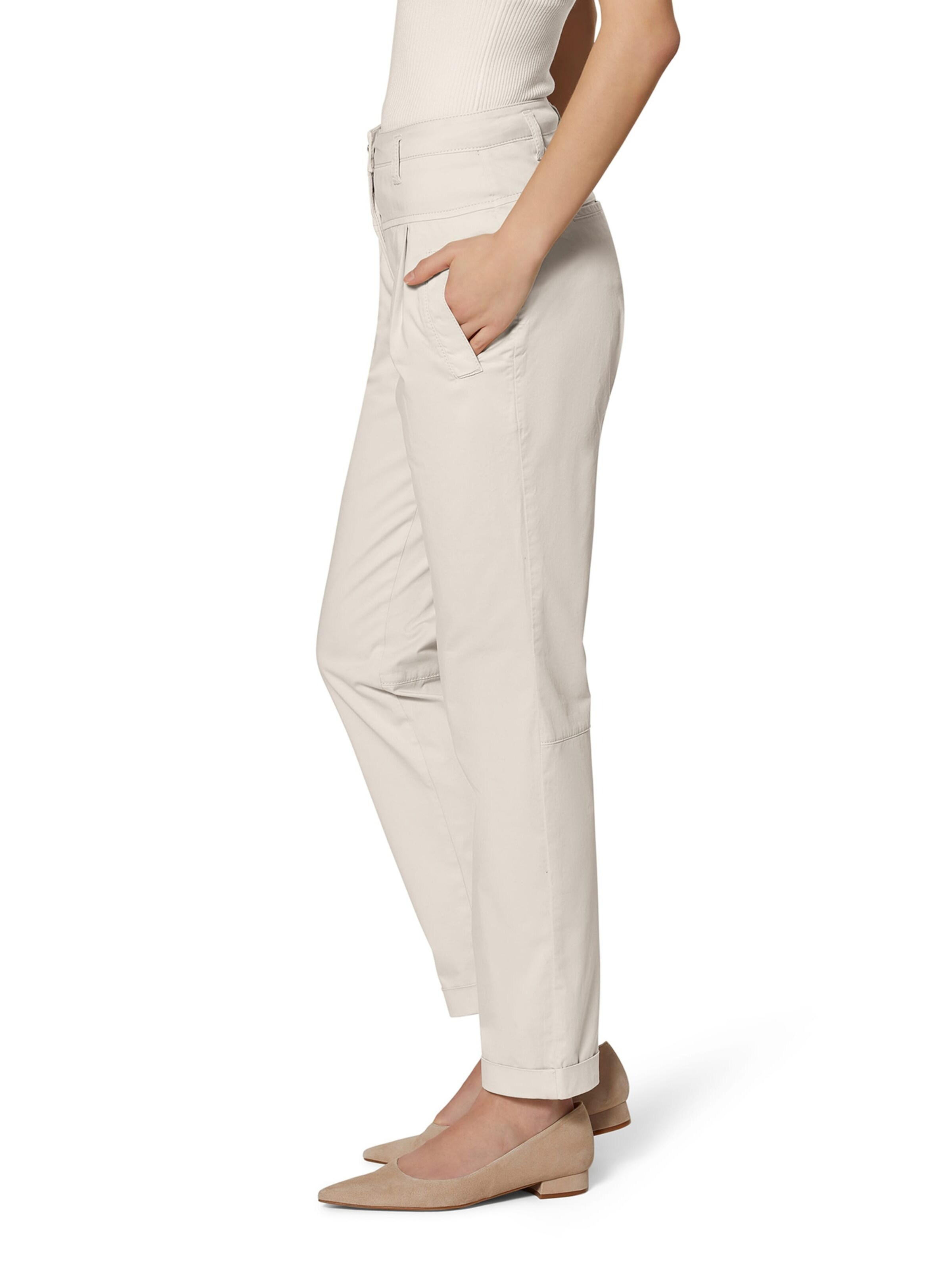 Effilé Pantalon à pince MADELEINE en blanc