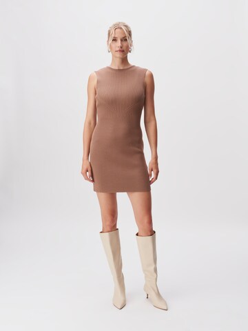 LeGer by Lena Gercke Knitted dress 'Leanna' in Brown
