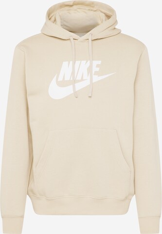 Nike Sportswear Sweatshirt 'Club Fleece' in Beige: predná strana