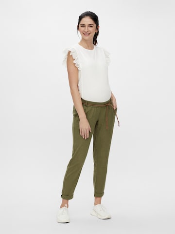 MAMALICIOUS Loose fit Pants 'Beach' in Green
