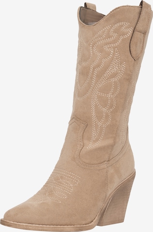 Salinyang Cowboy Boots in Green: front