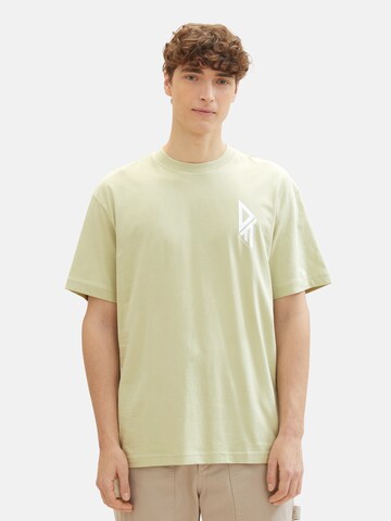 T-Shirt TOM TAILOR DENIM en vert : devant