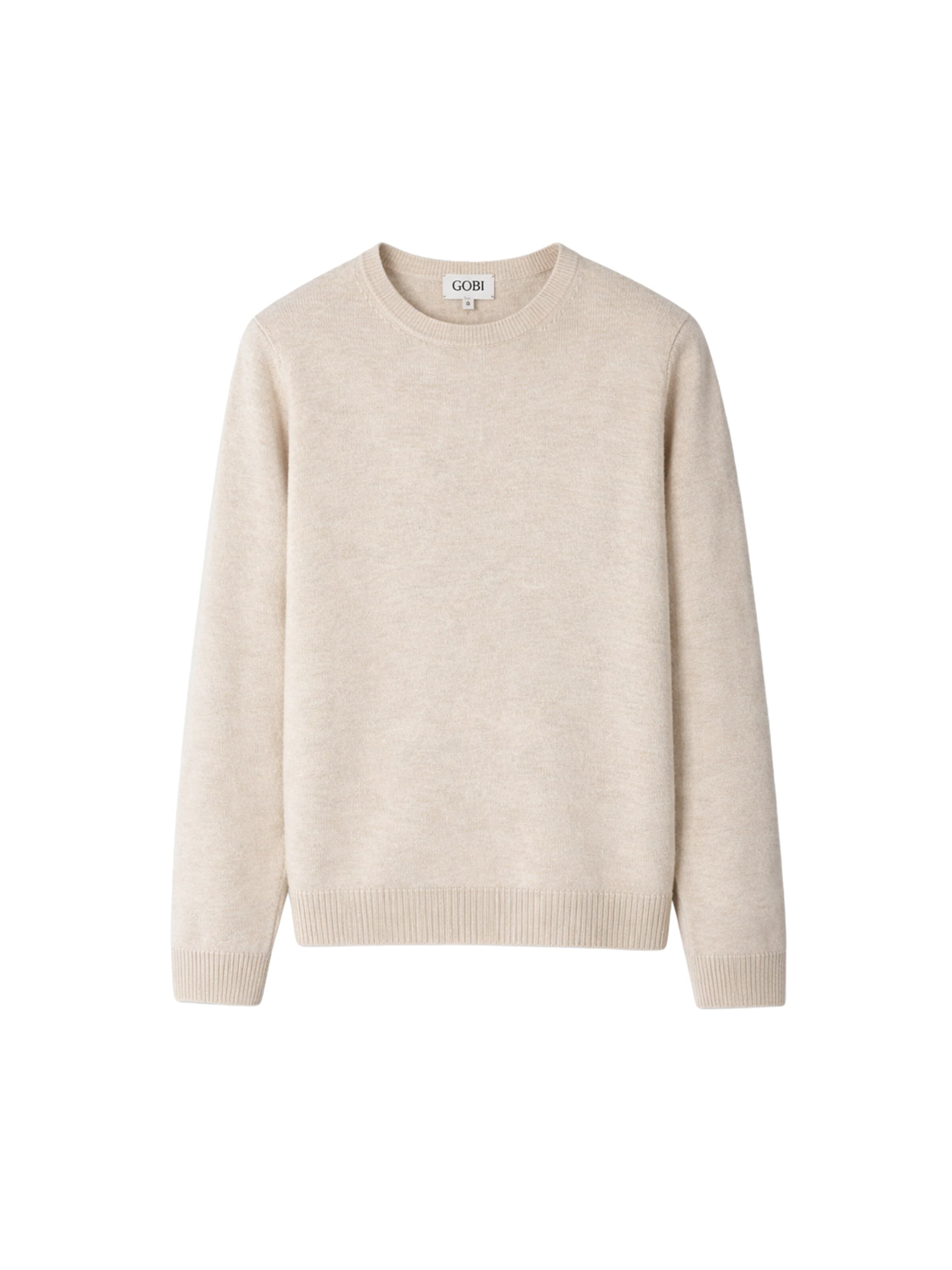 Pullover 'Women's Essential Cashmere Crewneck Sweater' di GOBI Cashmere in bianco: frontale