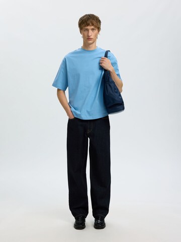 SELECTED - Camiseta en azul