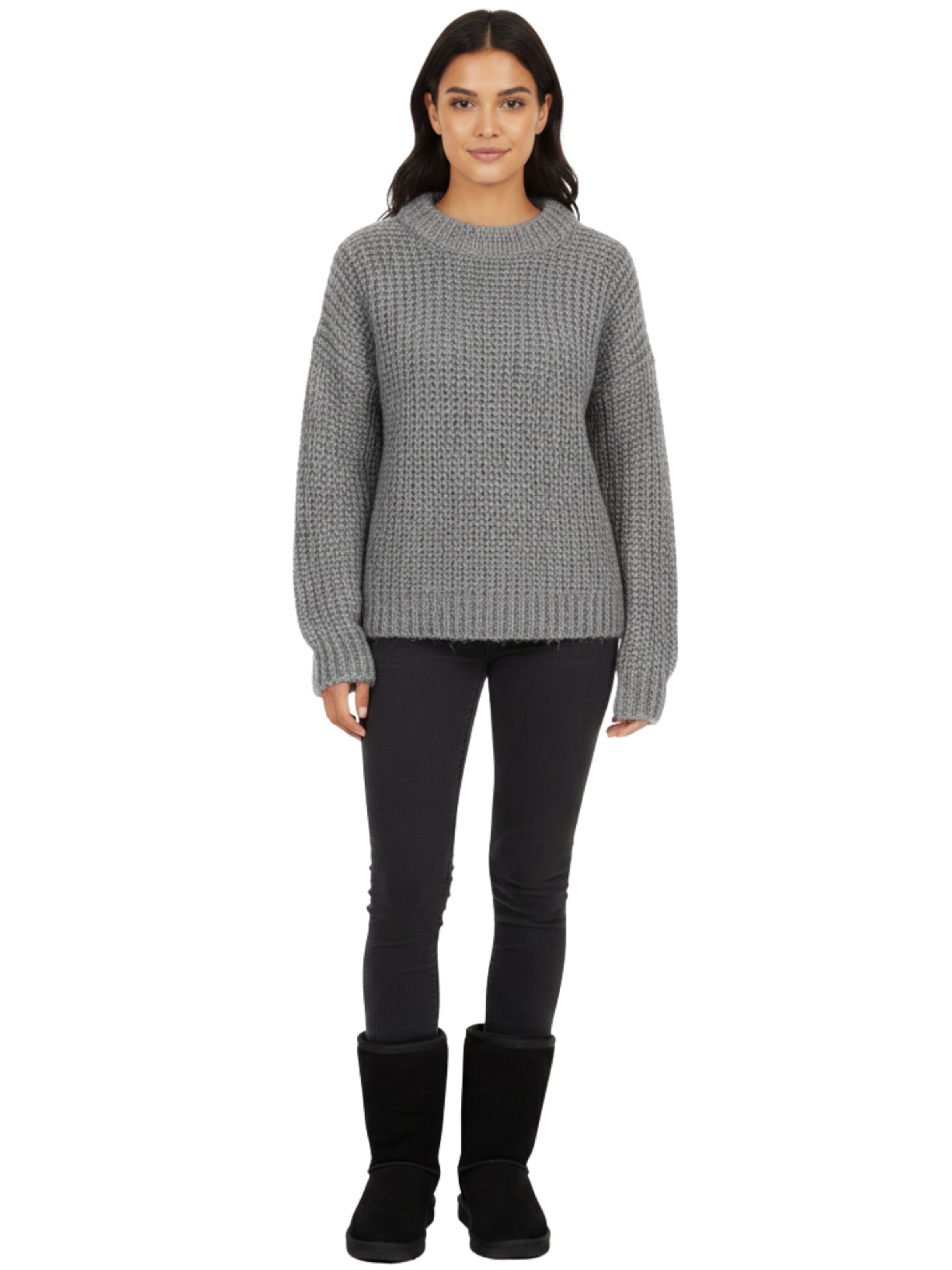 AvaMia Snow Boots 'Fellstiefel AMWB2401 Winterstiefel' in Black