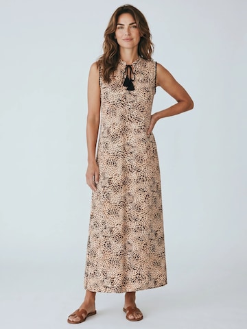 Pink Label - Vestido de verão 'BEACHWEAR LEOPARD' em bege